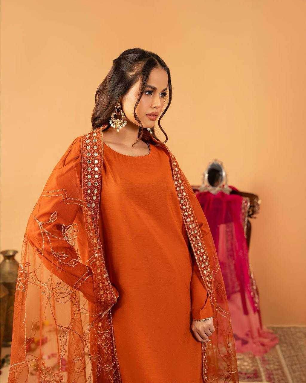 Crepe Silk Ladies Party wear Designer Suit - MYLUXURY LANE ENTERPRISE